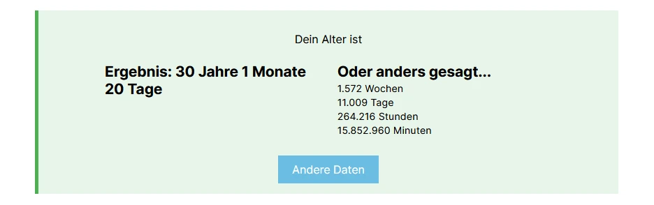 alter berechnen lassen